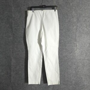 Rag & Bone New York Womens Pants Size 10 Casual Modern White Solid Cotton USA